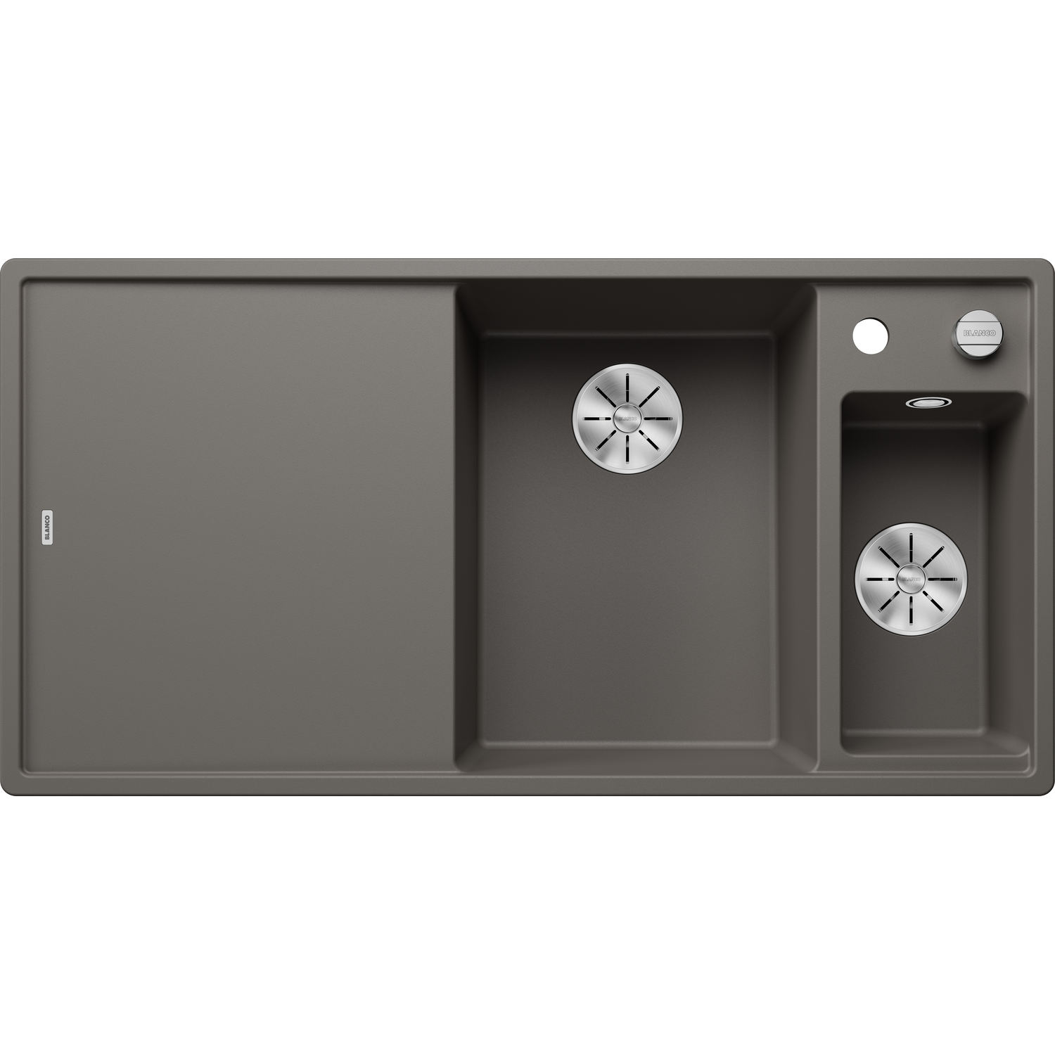 Blanco Axia III 6 S rechts vulkaangrijs automatische bediening
