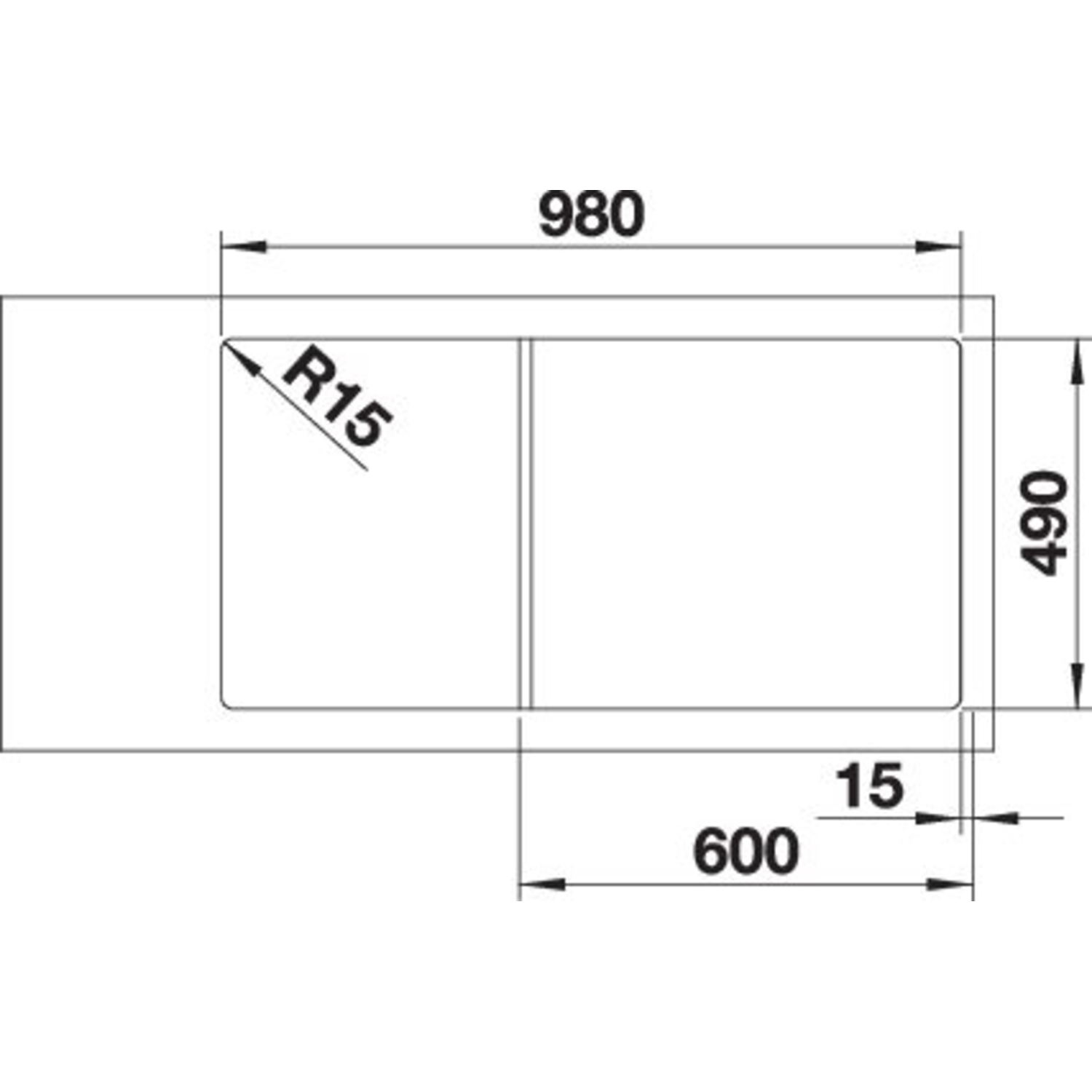 Blanco Axia III XL 6 S café automatische bediening