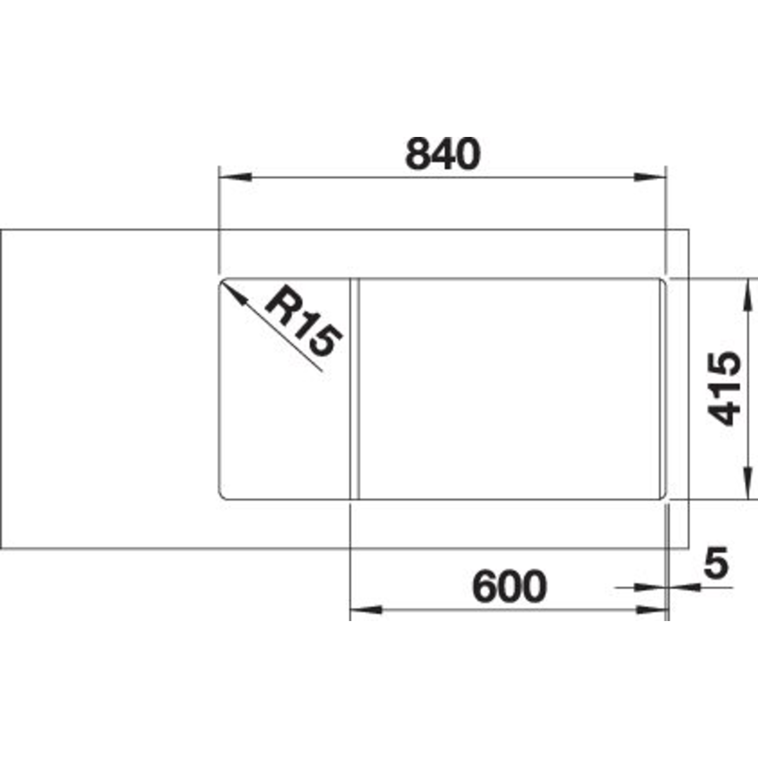 Spoeltafel Favum XL 6 S Silgranit cafe manueel