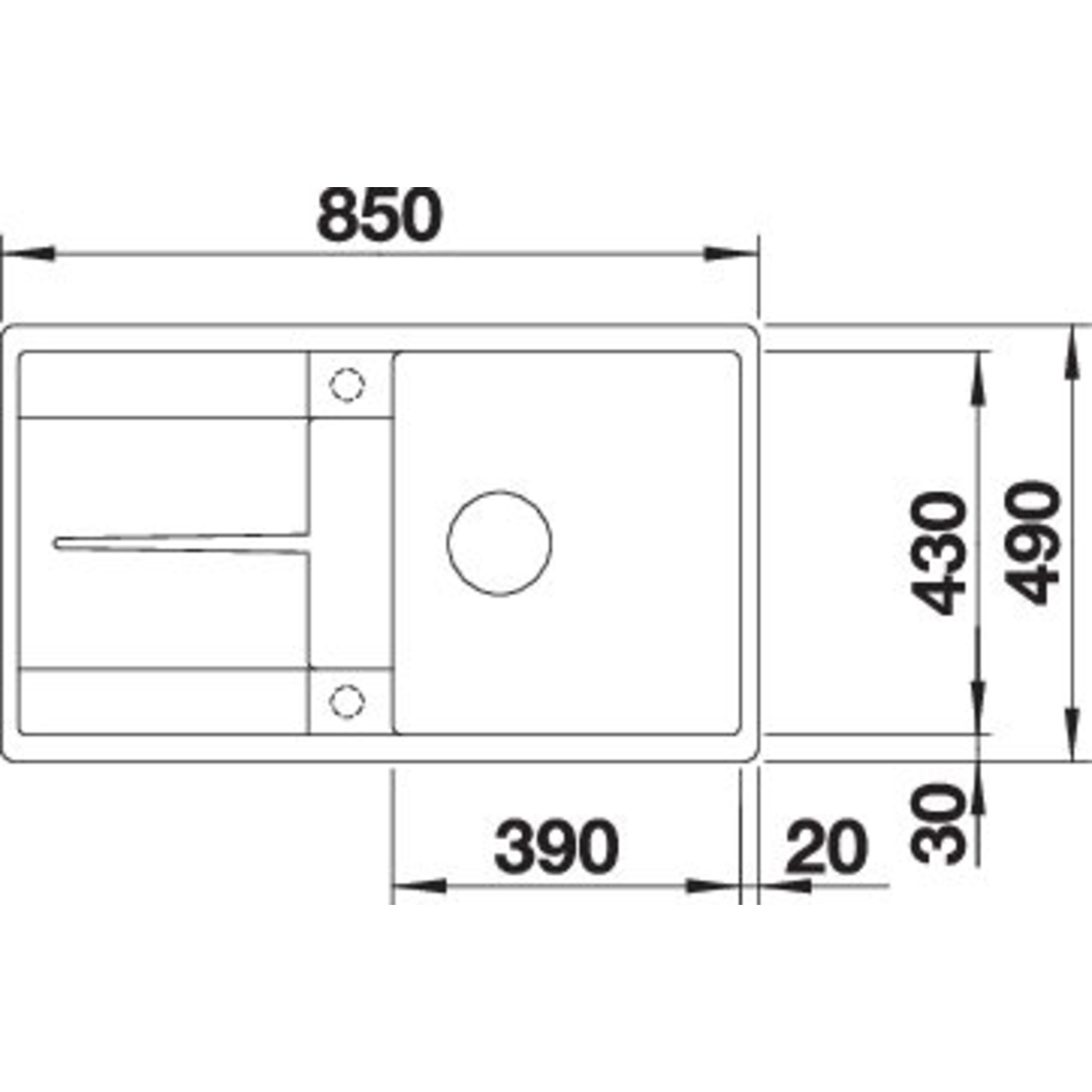 Blanco Metra 5 S-F vulkaangrijs automatische bediening