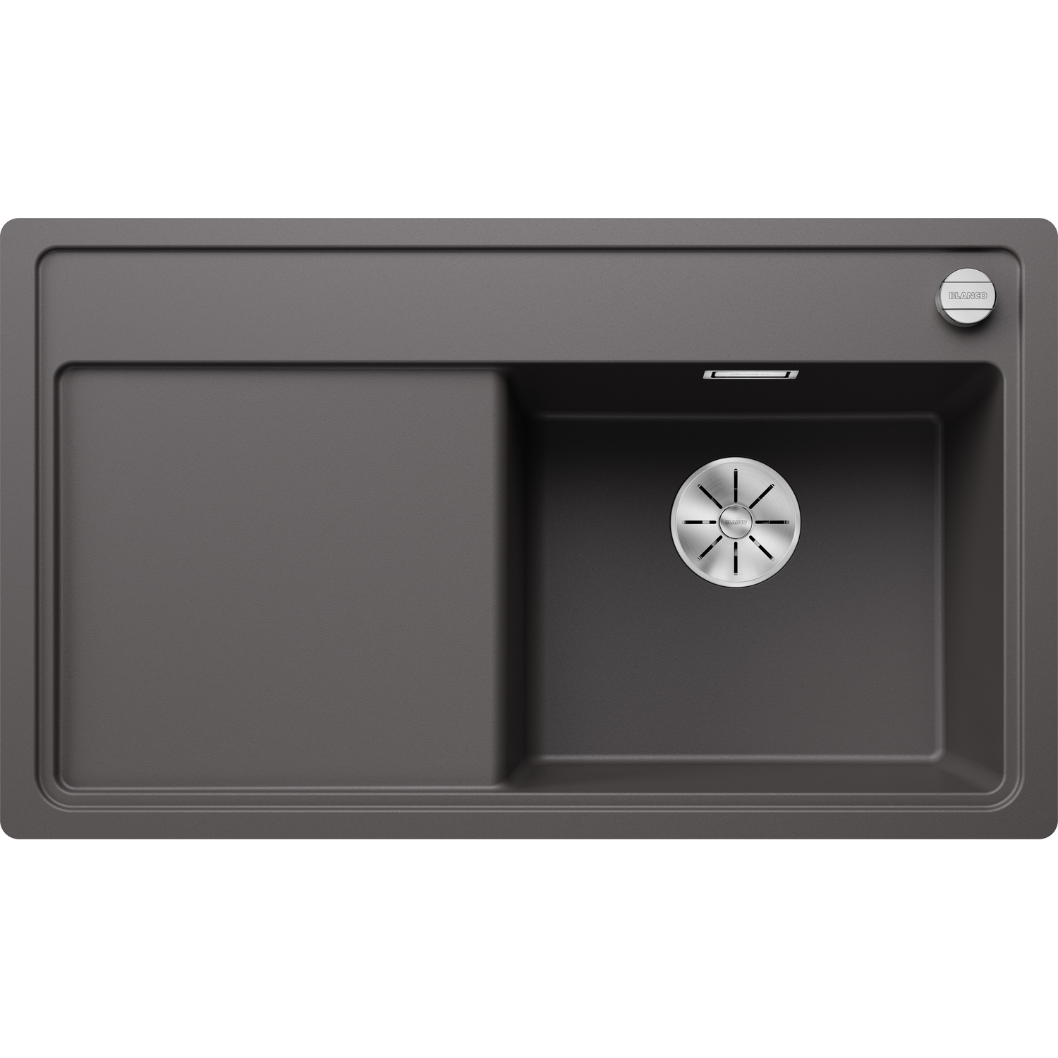 Blanco Zenar 45 S-F rechts rock grey automatische bediening