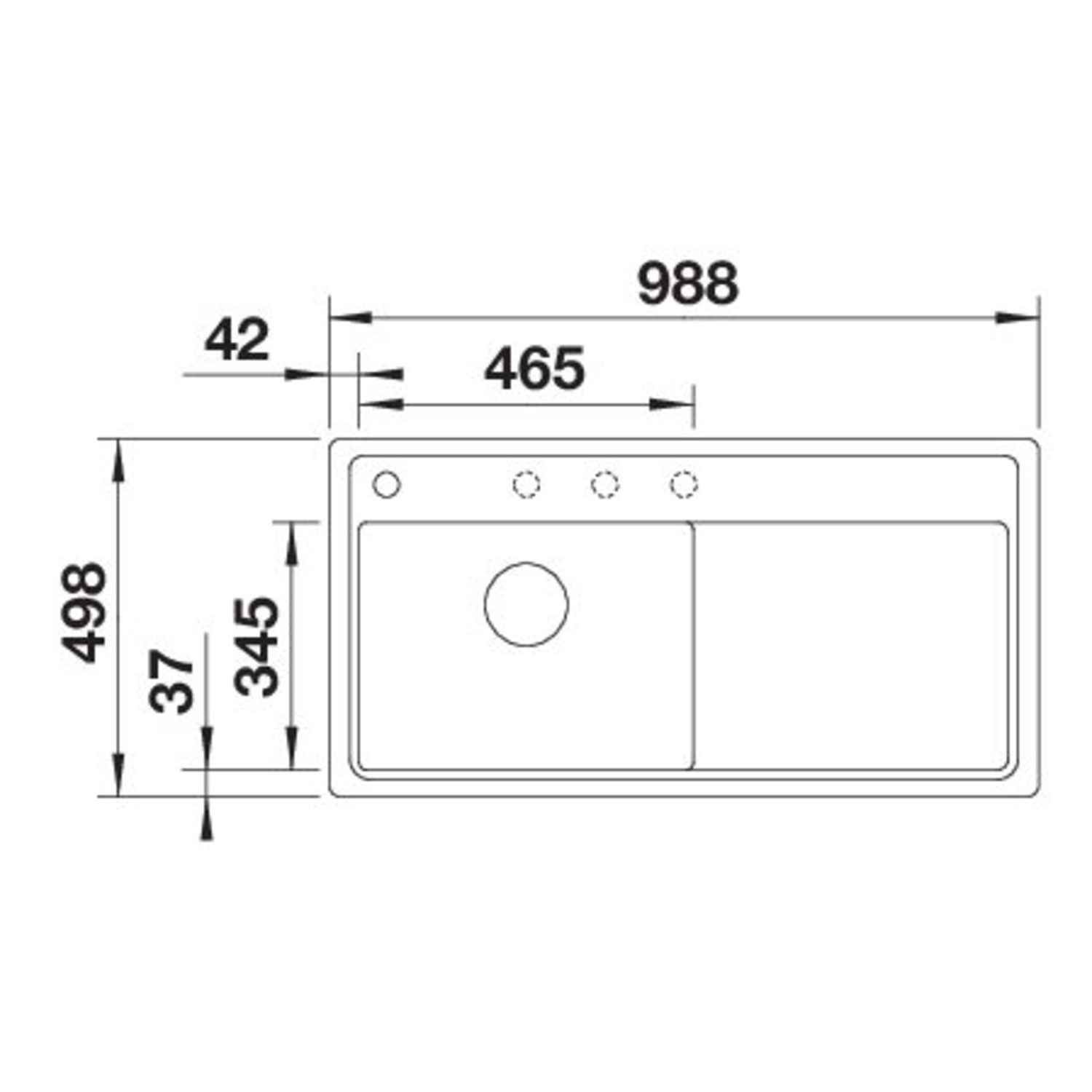 Blanco Zenar XL 6 S-F ga gris volcan commande automatique