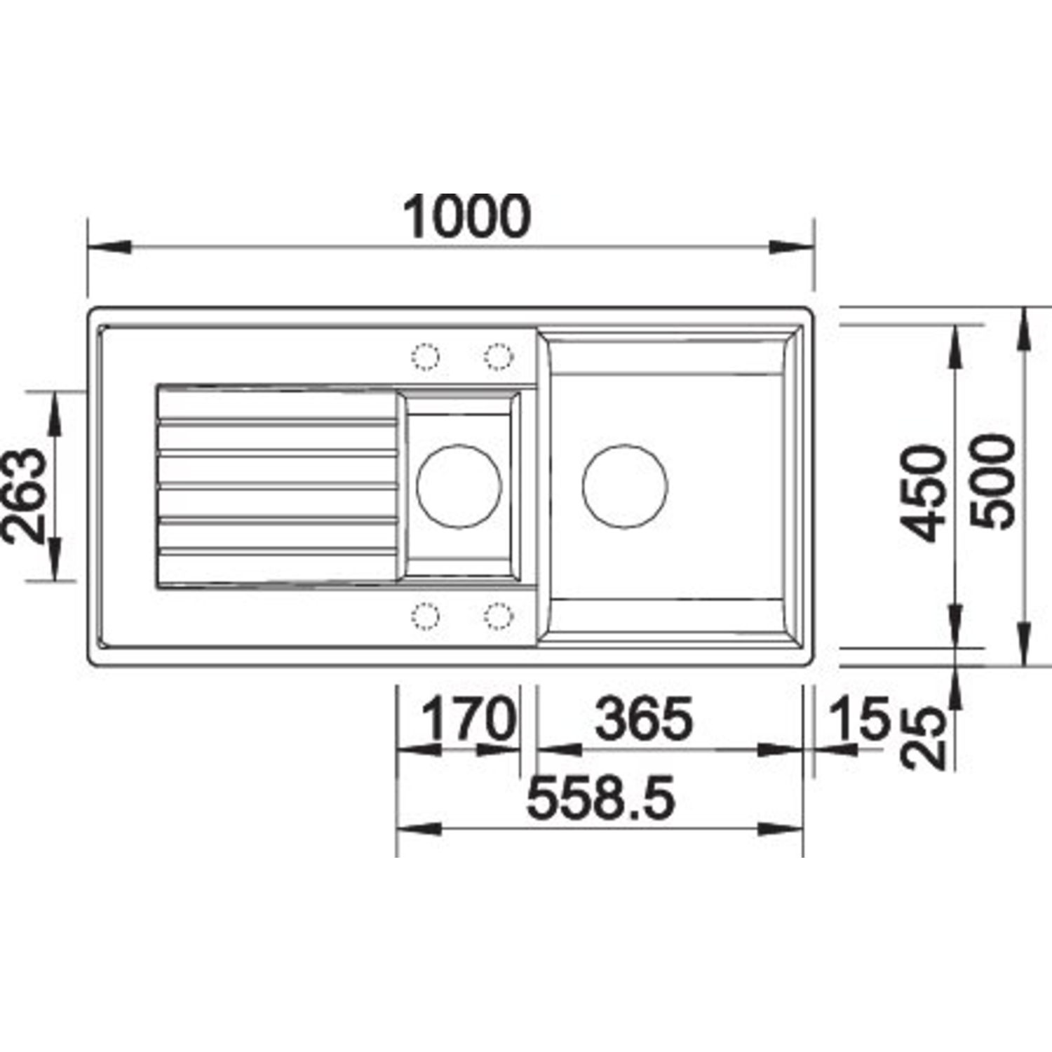Blanco Zia 6 S vulkaangrijs automatische bediening