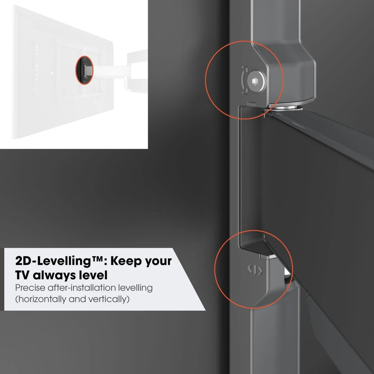 Tvm5445 wandsteun voor flatscreen 32-65" 35kg zwart