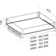 Tf-line tiroir verre h.130mm c.500mm anthracite 