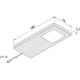 Hera set 3 x Slim-pad F led 5W 24V 3000K zwart+ transfo led 15