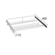 Porte-chaussures extensible 460-800mm chrome  