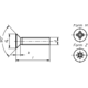 Metaalvijs M4 DIN 965 20mm verzinktonken kop