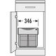  hailo tandem R ii poubelle 18 L x 2x 8,5l gris 