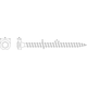 Vis à bois tête cylindrique Torx zinguée 6 x 60