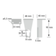 Support d'extremite plafond ovale alu na  