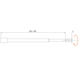 Uitschuifbare stabilisatiestang plafond/glas, voor 10/12 mm glas, L304/554, chroom