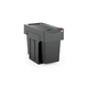 Poubelle hailo tandem iv 2x15l black edition extension totale - recycled