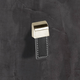 Knop Agna, L 20 mm, B 50 mm, H 25 mm, Donkerbruin leer / roestvrij staal finish geborsteld