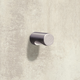 Bouton Almus, H 23 mm, ø 12 mm, aspect inox brossé