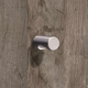 Bouton Almus, H 23 mm, ø 12 mm, aspect inox brossé