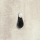 Bouton Galati, L 27 mm, H 57 mm, cuir noir