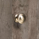 Knop Larru, H 27 mm, ø 30 mm, Tinkleurig geborsteld