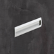 Poignée d'insertion Misnia, entraxe de perçages 160, L 180 mm, B 54 mm, H 18.5 mm, aspect aluminium