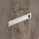 Poignée d'insertion Nidum, entraxe de perçages 128, L 143 mm, B 35 mm, aspect aluminium