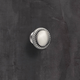 Bouton Salemi, H 23 mm, ø 30 mm, aspect inox brossé