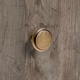 Bouton Solva, H 23 mm, ø 30 mm, aspect laiton antique