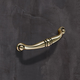 Poignée Alberta, entraxe de perçages 96, L 110 mm, B 14 mm, H 28 mm, aspect laiton antique