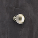 Bouton Bona, H 41 mm, ø 30 mm, aspect inox brossé