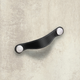 Poignée Gela, entraxe de perçages 128, L 150 mm, B 26 mm, H 3 mm, cuir noir