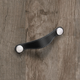 Poignée Gela, entraxe de perçages 128, L 150 mm, B 26 mm, H 3 mm, cuir noir