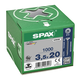 Vis à bois SPAX-S TP Pozidrive avec tête fraisée 3.5 x 20