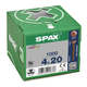 Vis à bois SPAX-S bronze TP Pozidrive avec tête fraisée 4 x 20