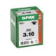 Houtschroef zwart SPAX-S PK Pozidrive met verzonken kop 3 x 16