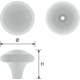 Bouton snowdon fonte noir d38mm 