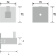 Porte-manteau carré blanc 