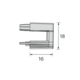 Embout profilé Led mec5 noir 