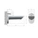 Support tablette verre kaiman 8-40mm 25kg inox 