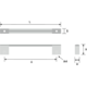 Poignee profile l.409mm (384) alu 