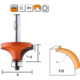 Holle radiusfrees zonder opstaande kant r=12,7 d=38,1 i=19
