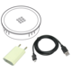 Versacharger émetteur power noir  + prise eu/micro usb/usb 2000mm