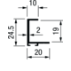 Greepprofiel essence B 2,6m zwart