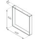 Pied u banc chrome h=420mm/l=430mm  