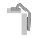 Intermat scharnier voor hoekkastvouwdeuren veerloos (Intermat 9930), opliggend, Openingshoek 50° / 65°, TH-boorbeeld 52 x 5,5 mm, voor schroefbevestiging (-)