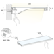 Teo Slim led glastablet 900mm 9,98W 4000K zwart
