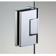 Verstelbare laterale scharnier wand/glas, voor 6/8 mm glas, B50 H80, geborsteld rvs effect