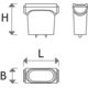 Knop riva-rama l26 b11 h23 zwart