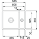 Franke kubus fracer. 1+1/2 bak 545x445 magnolia onderbouw
