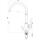 LR mitigeur de cuisine MERSEY-COPPER J 