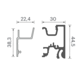 Mec sign aluminium montageprofiel 3m