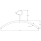 Kleerhanger d:15mm rvs geborsteld